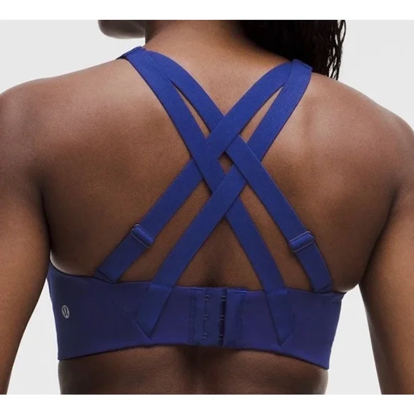 LULULEMON ENERGY HIGH SUPPORT BRA DEEP SEA BLUE SIZE 34DDD